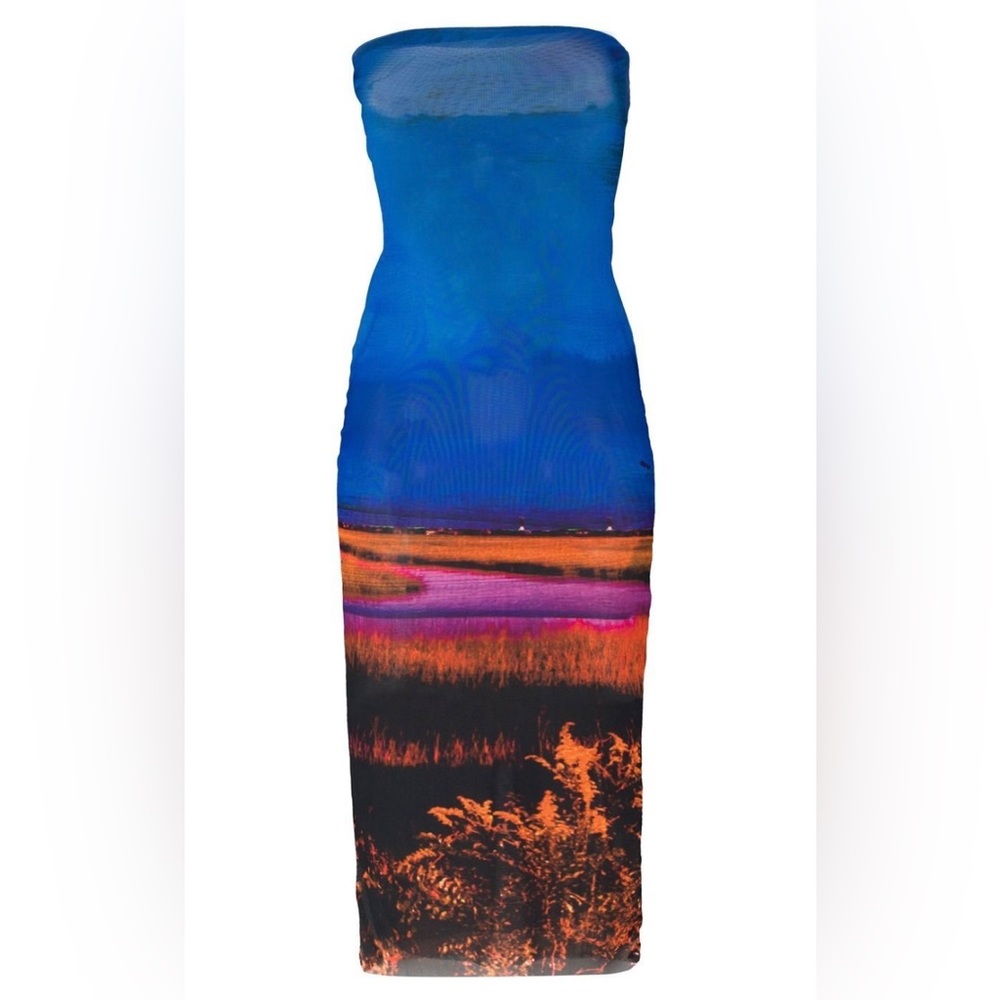 Louisa Ballou Sublime Flower Print Beach Dress